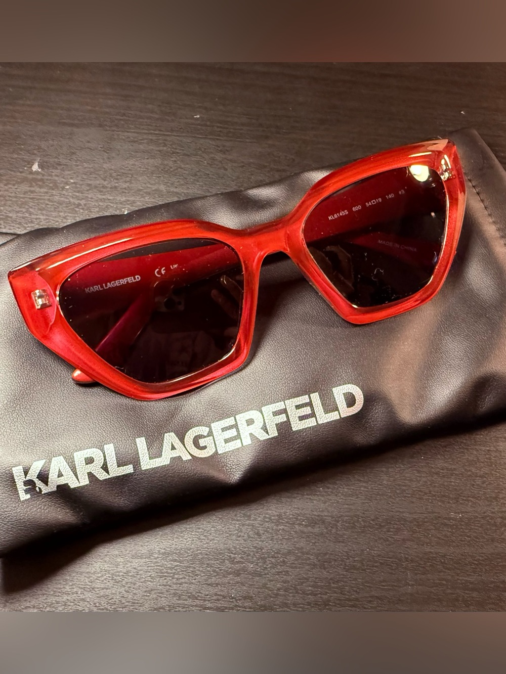 NWoT Karl Lagerfeld Women's Sunglasses - Red Plastic Cat Eye